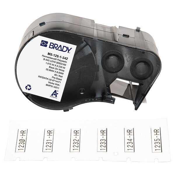 Wire and Cable Label, White, Matte Finish