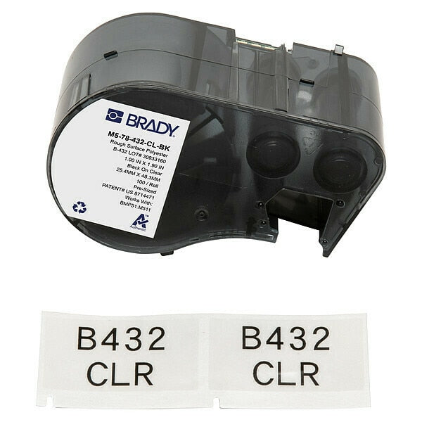 Precut Label Cartridge, Clear, Gloss