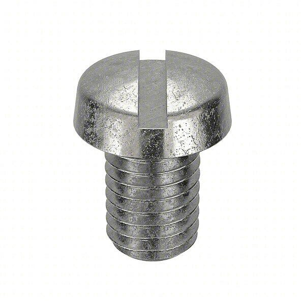 M8-1.25 x 12 mm Slotted Cheese Machine Screw, Plain 18-8 Stainless Steel, 25 PK