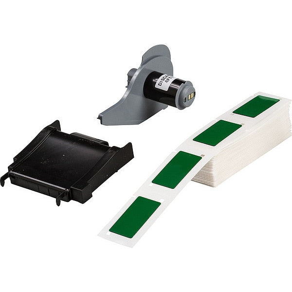 Label, 1 in W, Green