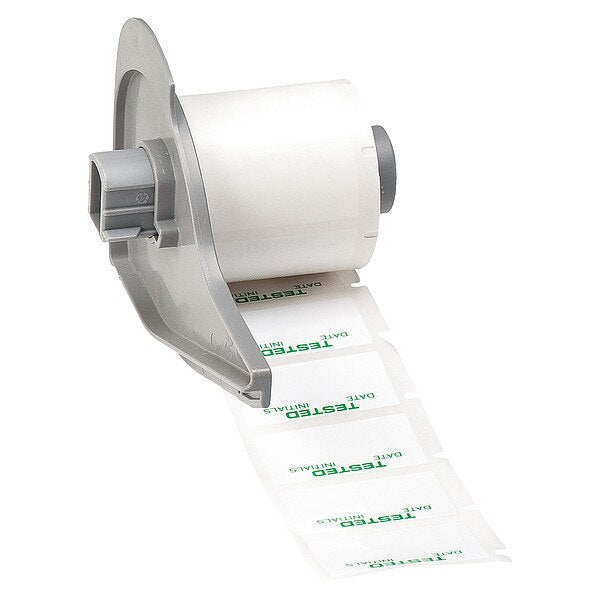 Label, 1 1/2 in W, Green; White