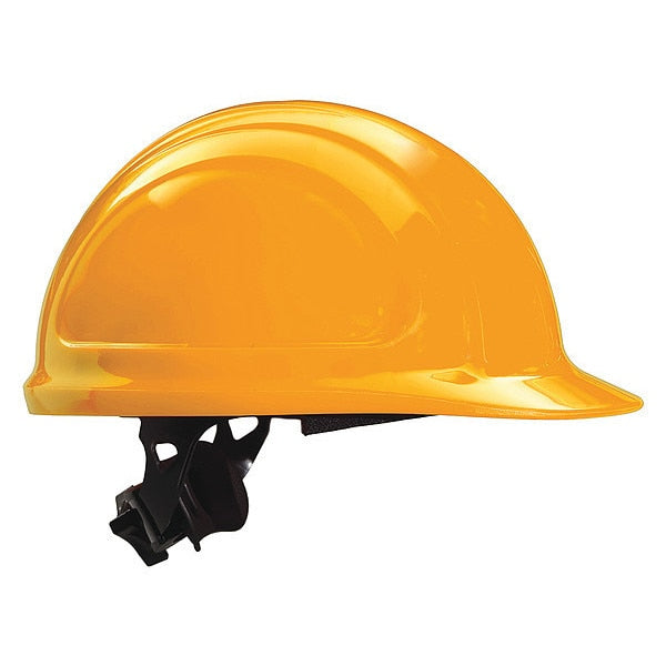 Front Brim Hard Hat, Type 1, Class E, Ratchet (4-Point), Orange