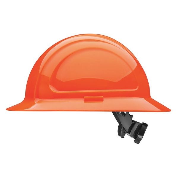 Full Brim Hard Hat, Type 1, Class E, Ratchet (4-Point), Orange