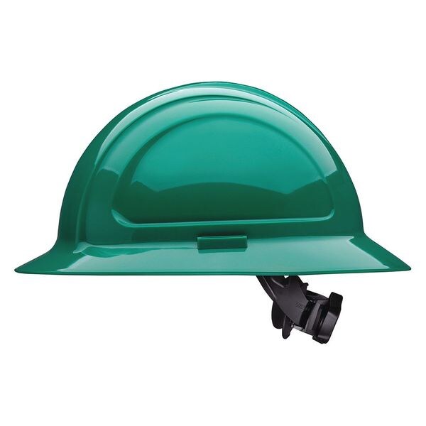 Full Brim Hard Hat, Type 1, Class E, Ratchet (4-Point), Green