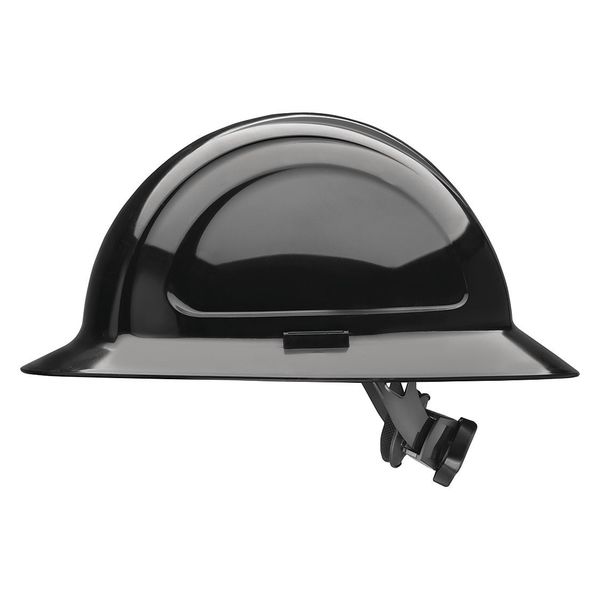 Full Brim Hard Hat, Type 1, Class E, Ratchet (4-Point), Black