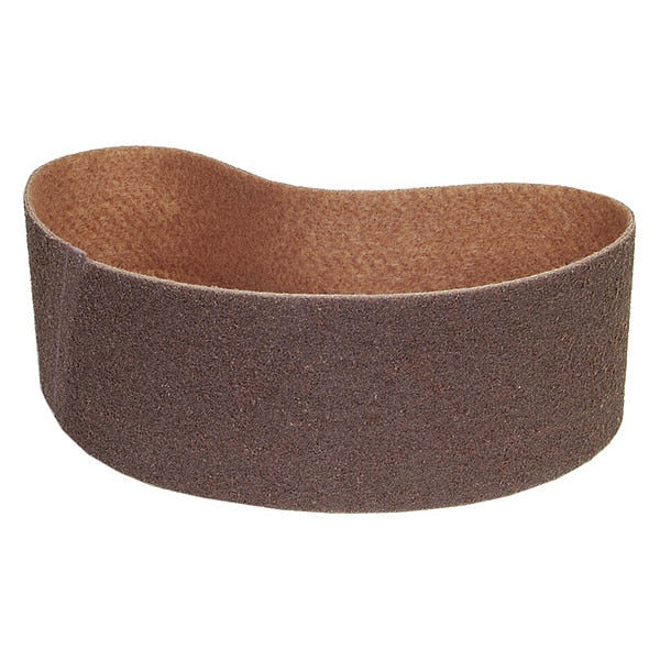 Sanding Belt, 6 in W, 48 in L, Non-Woven, Aluminum Oxide, 80 Grit, Medium, Rapid Prep, Brown