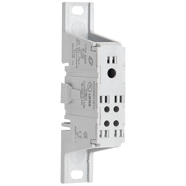 Power Distr Block, Cu, 600V AC/DC