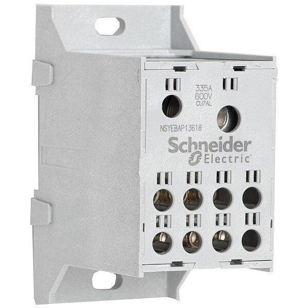 Power Distr Block, Al/Cu, 600V AC/DC