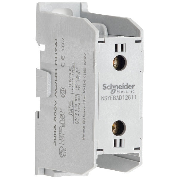 Power Distr Block, Cu, 600V AC/DC