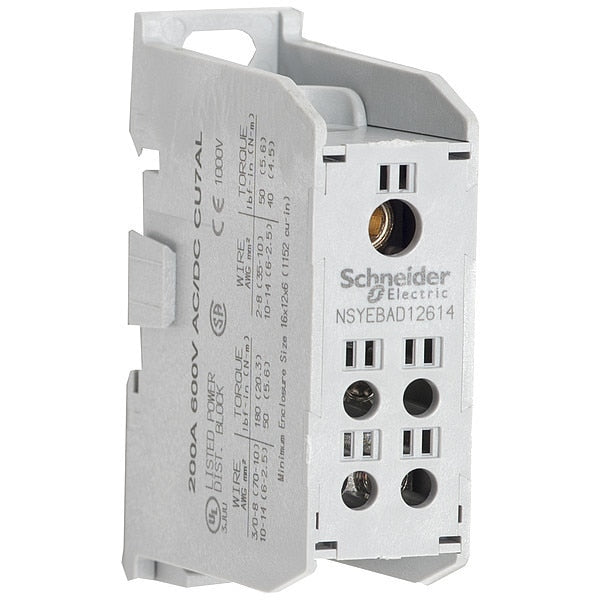 Power Distr Block, Cu, 600V AC/DC