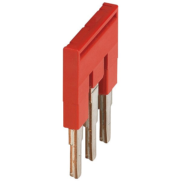 Plug-In Bridge Jumper, Copper, Plastic, Red
