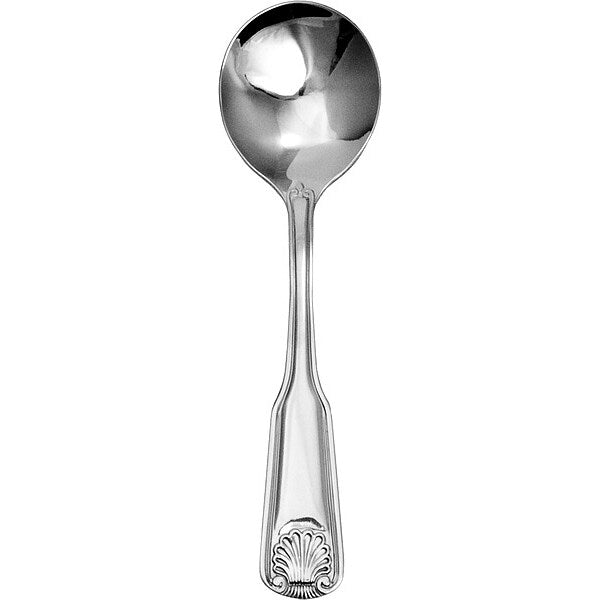 Bouillon Spoon, 6 1/4 in L, Silver, PK12