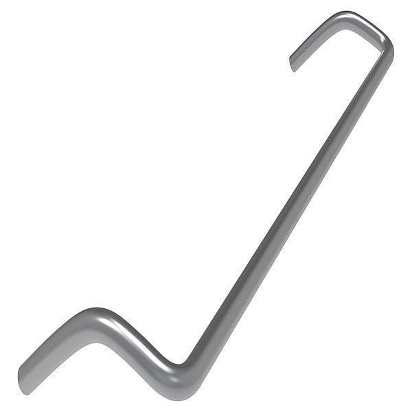 Offset Pull Handle, Stainless Steel, Polished, Threaded Holes