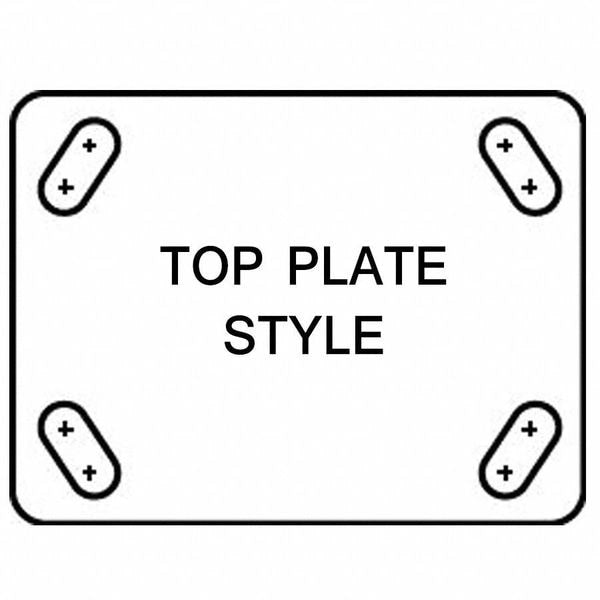 Rigd Plate Cstr, Polyurthan, 4 in, 600 lb, B