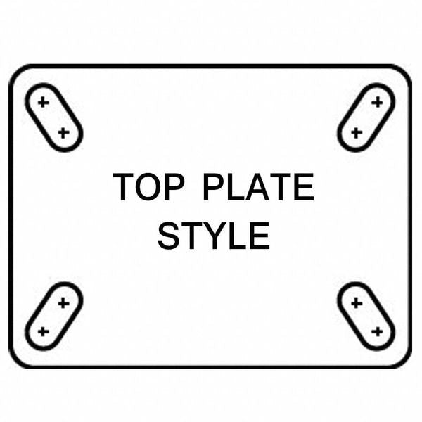 Plate Caster, Swivel, Phenolic, 6 in., 2000 lb, A
