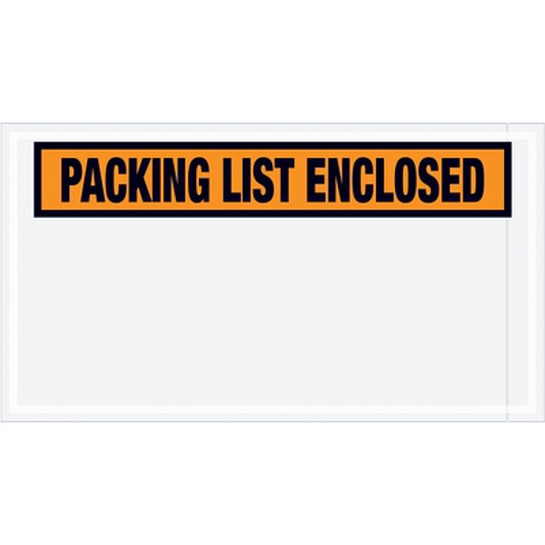 Packing List Envelope, Orange, PK1000