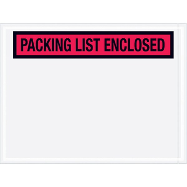 Packing List Envelope, Red, PK1000