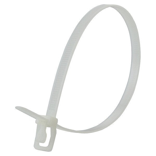Releasable Tie, Natural, Nylon, PK50