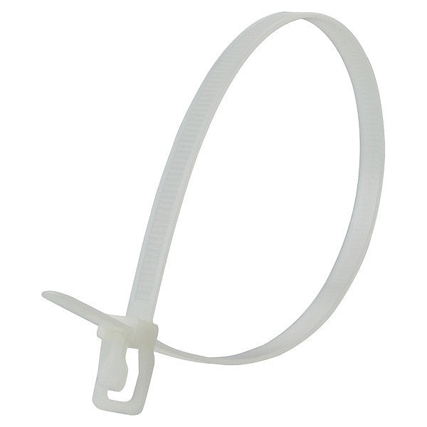 Releasable Tie, Natural, Nylon, PK50