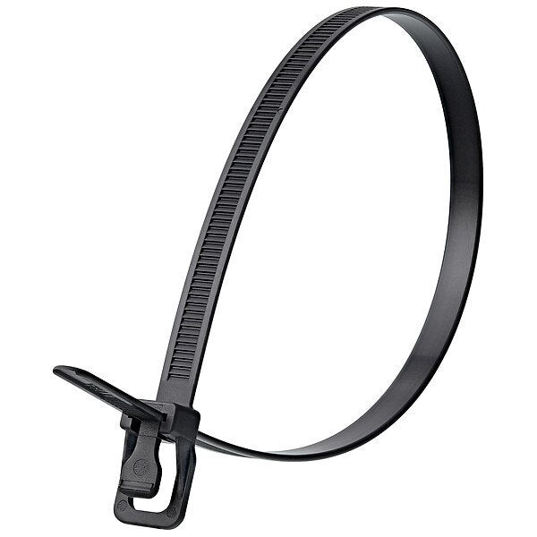 Releasable Tie, UV Black, Nylon, PK50