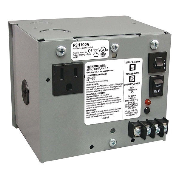 Enclosed Single 100VA, 120VAC-24VAC