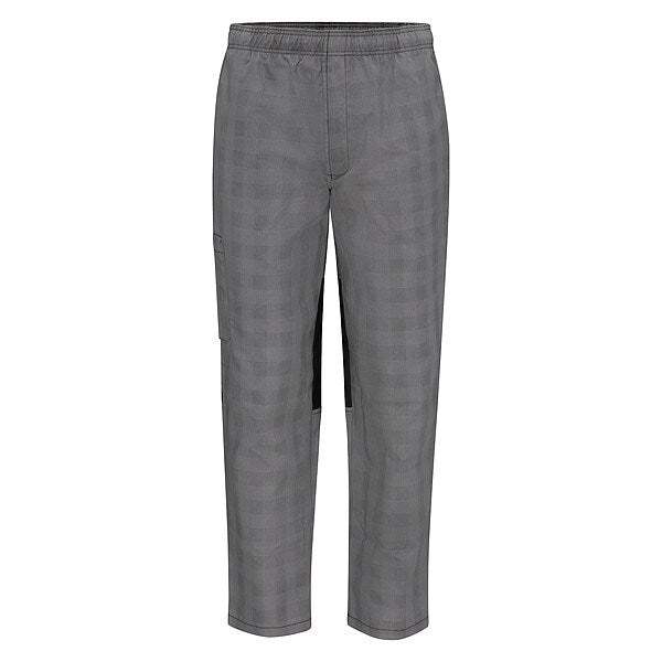 Chef Pant, M, Black Plaid/Gray