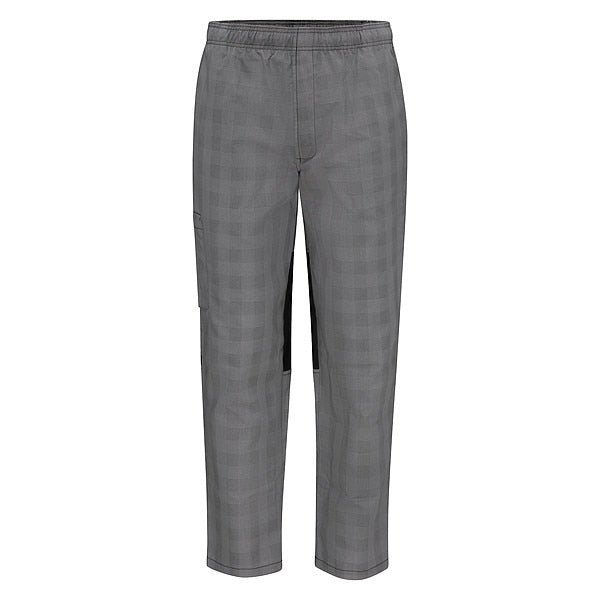 Chef Pant, 2XL, Black Plaid/Gray