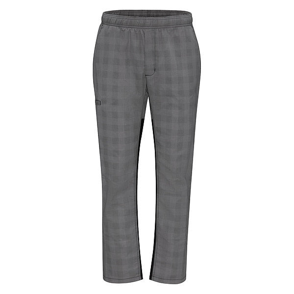 Chef Pant, M, Black Plaid/Gray