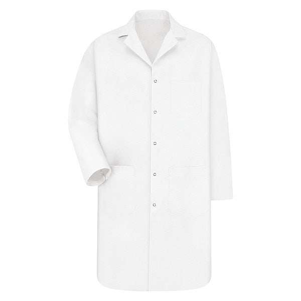 Mens White Lab Coat W/ Grippers