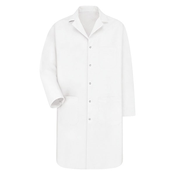 Lab Coat, M, White, 41-1/2 In. L