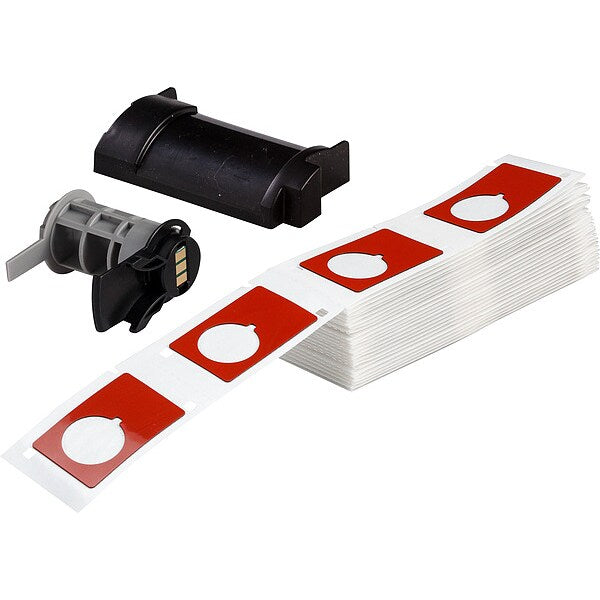 Label, 1 13/64 in W, Red