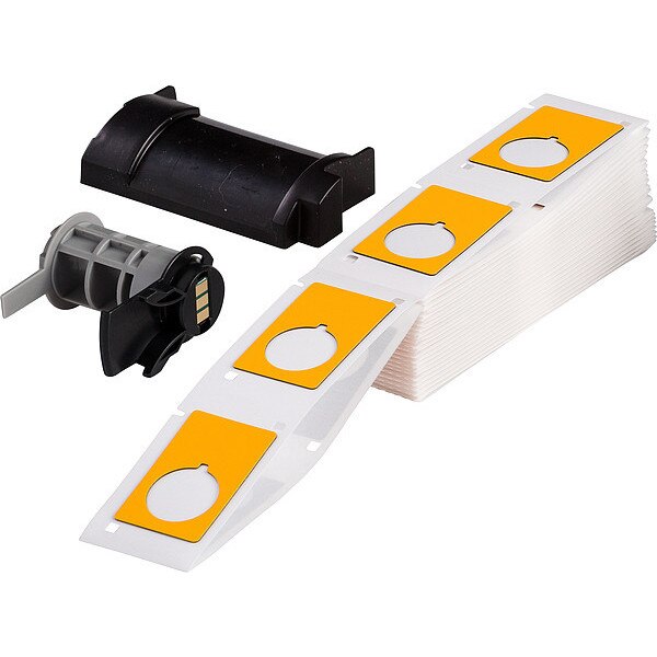Label, 1 13/64 in W, Yellow