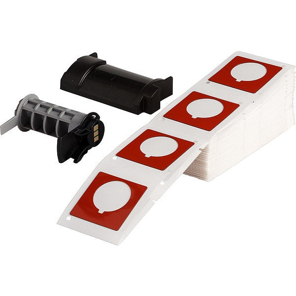Label, 1 51/64 in W, Red