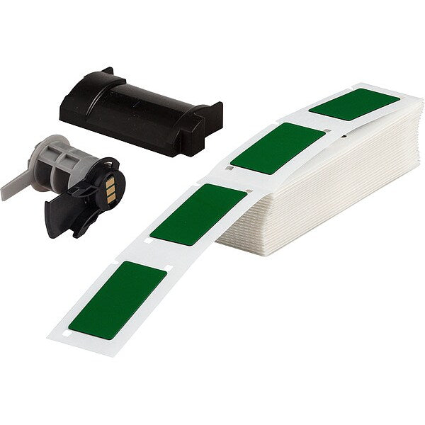 Label, 1 in W, Green
