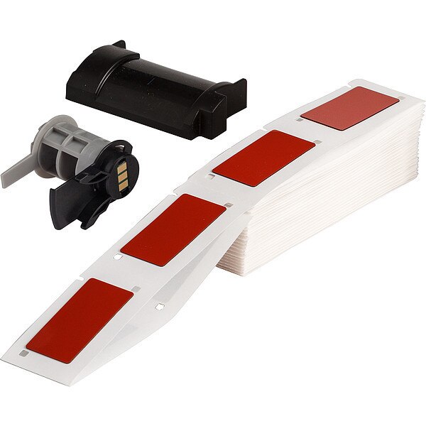 Label, 1 in W, Red