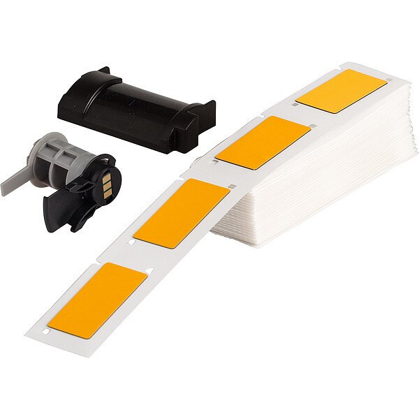 Label, 1 in W, Yellow