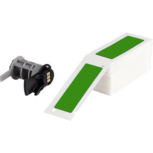 Label, 1 in W, Green
