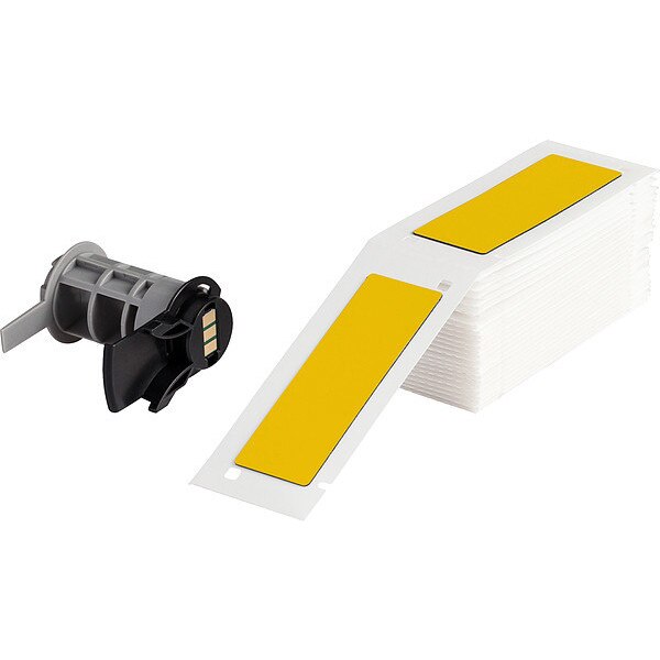 Label, 1 in W, Yellow