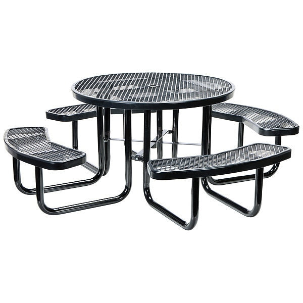 Metal Round Picnic Table, 81-1/4