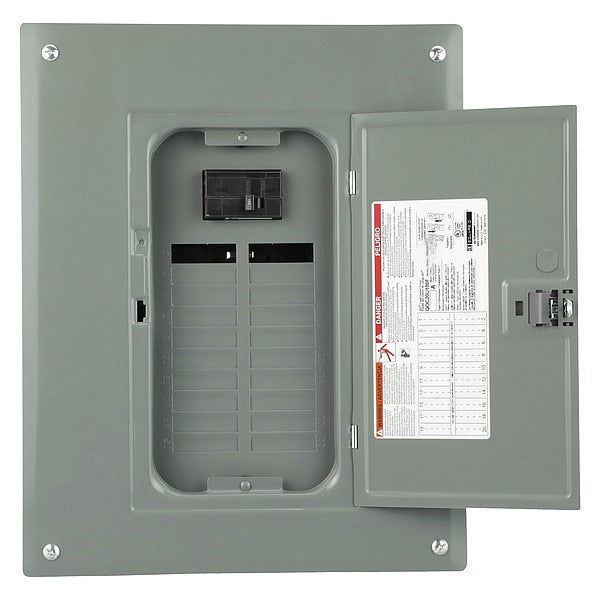 Load Center, 20 Spaces, 100 A Amps, 120/240V AC, QO Circuit Breaker Type