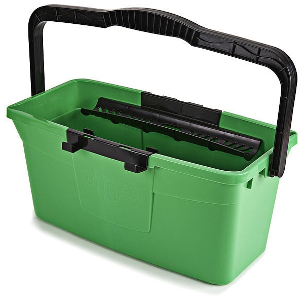 3 gal Rectangular Bucket, Green, Polypropylene