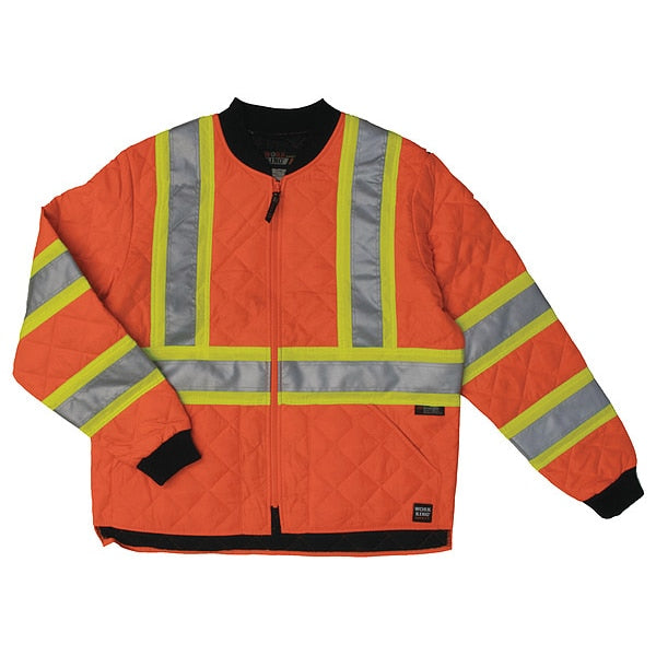 Fluorescent Orange Polyester Jacket size M