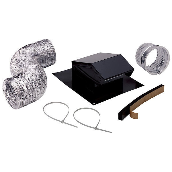 Roof Vent Kit, Flexible Duct, 8 ft. L