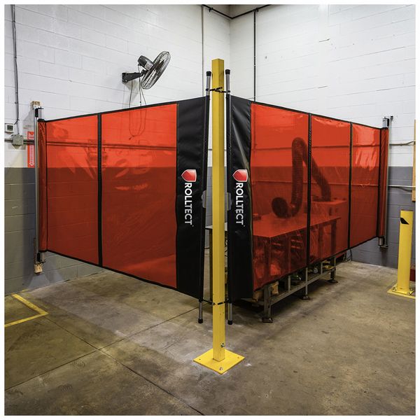 Weld Screen, 5.5 ft H, 20 ft W, Orange
