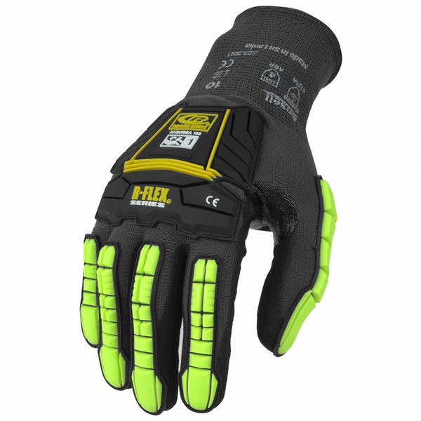 Abrasion/Impact Glove, Knitted, Size 6, PR