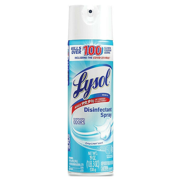 Disinfectant Spray, 19 oz. Aerosol Spray, Crisp Linen