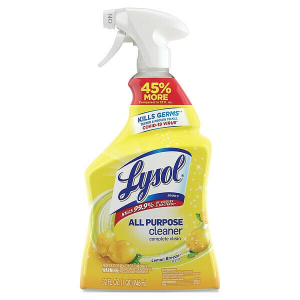 All Purpose Cleaner, 32 oz. Trigger Spray Bottle, Lemon BreezeÂ®, 12 PK