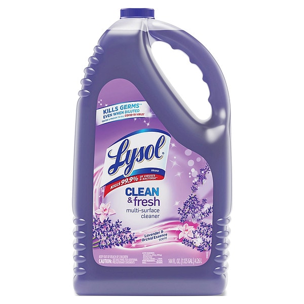 Cleaner and Disinfectant, 144 oz. Bottle, Lavender & Orchid Essence, 4 PK
