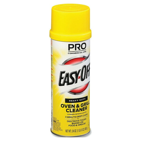 Oven and Grill Cleaner, Aerosol Can, 24 oz, Heavy Duty, Unscented, 6 Pack