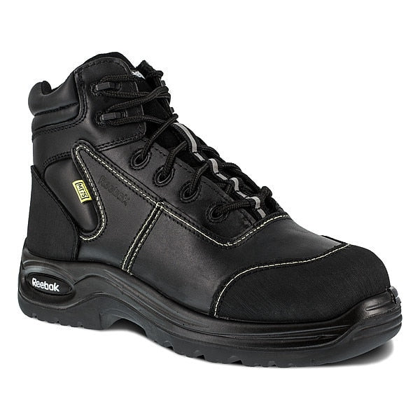 Work Boots, 11 Sz, W, Blk, 6 in. H, Womens, PR